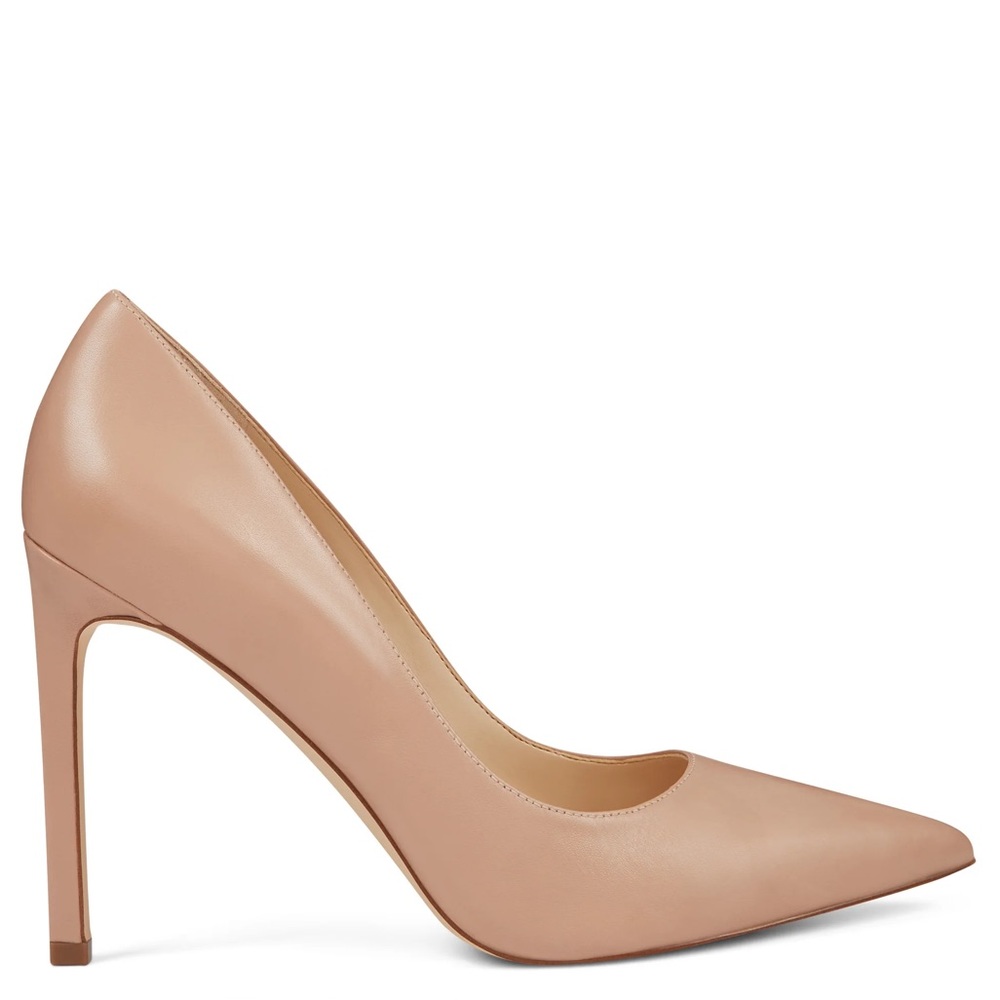 Nine West blissy pointy toe pumps nude beige